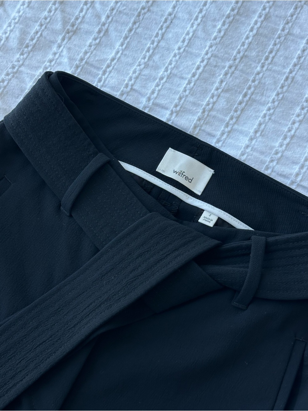 Aritzia: Black Tie Front Pant